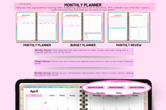 Monthly Budget and Review Spread